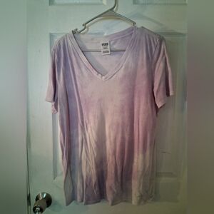 PINK Victoria's Secret Tie-Dye V-Neck T-Shirt